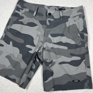Oakley Camo Shorts Mens 30 Gray‎ Golf Chino Stretch Performance FOA400200